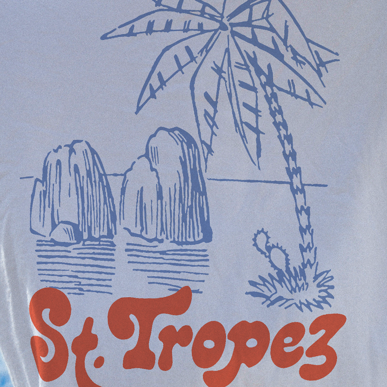 St. Tropez Palms White Tee
