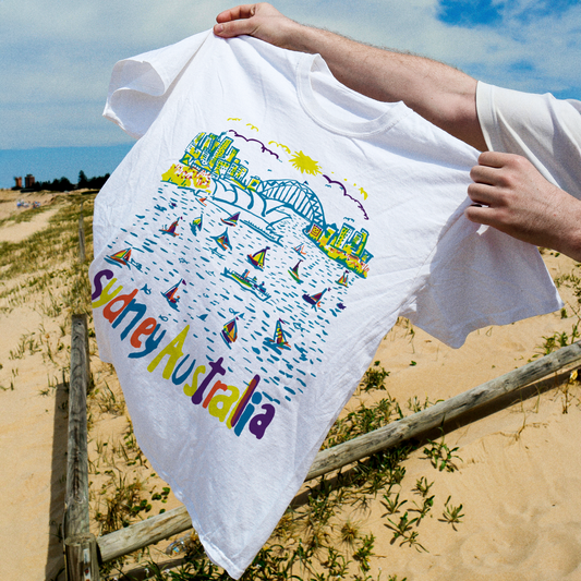 Sydney Australia White Tee