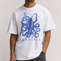 Sardinia 'Octopus' Vintage White Tee