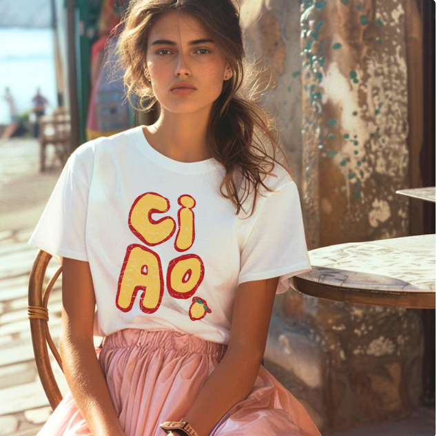 Ciao Lemon White Washed Tee