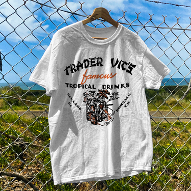 Trader Vic's Tropical Drinks White Washed Tee