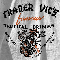 Trader Vic's Tropical Drinks White Washed Tee