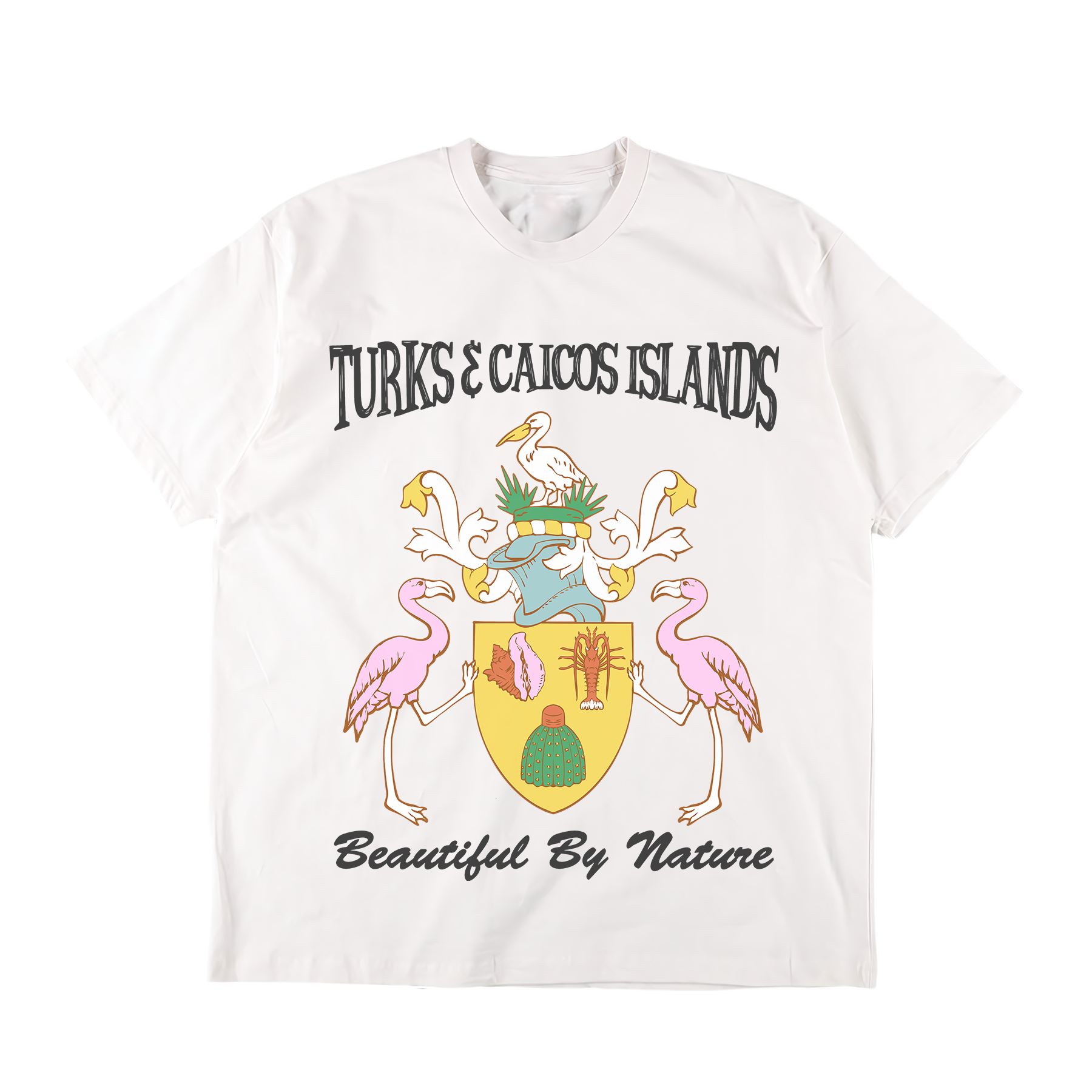 Turks &amp; Caicos Islands | White Heavy Weight Tee