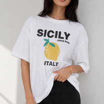 Sicily Juice Bar White Tee