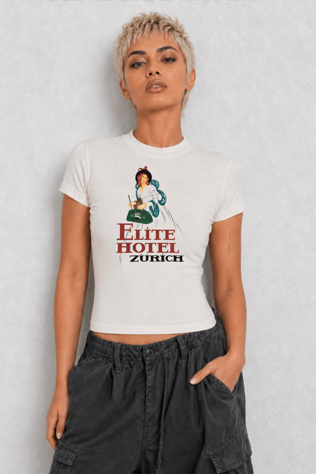 Elite Hotel Zurich Womens White Tee
