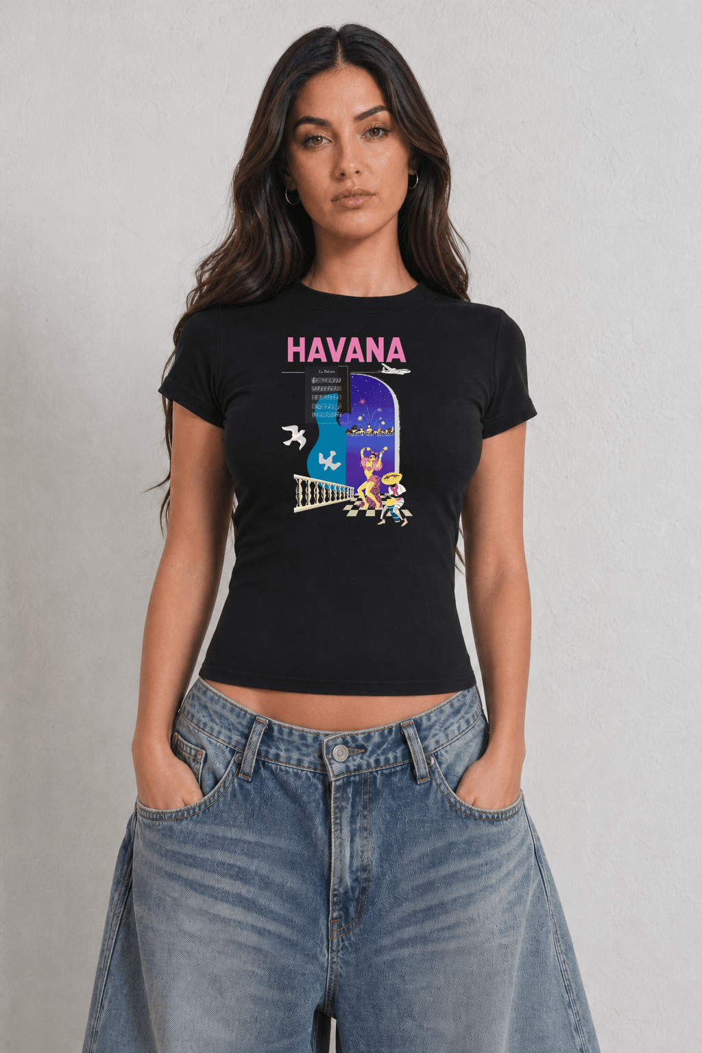 Havana Womens Black Tee
