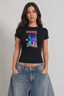 Havana Womens Black Tee