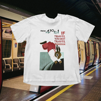 Travel London Underground Vintage White Tee