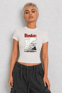 Boston Womens White Tee
