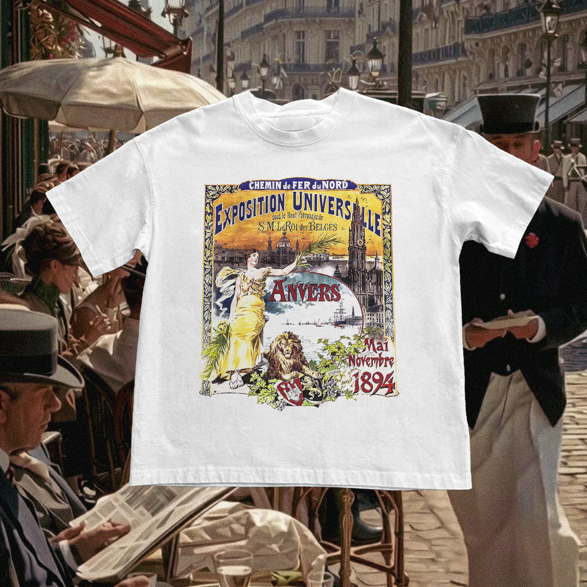 Paris Exposition 1894 Vintage White Tee
