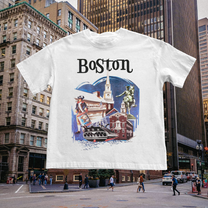 Boston Vintage White Tee