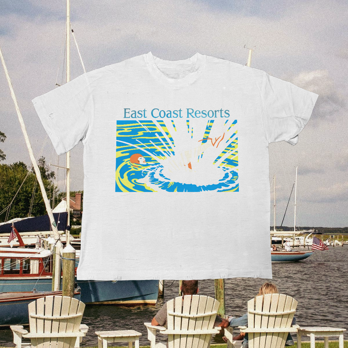 Eastcoast Resorts Vintage White Tee