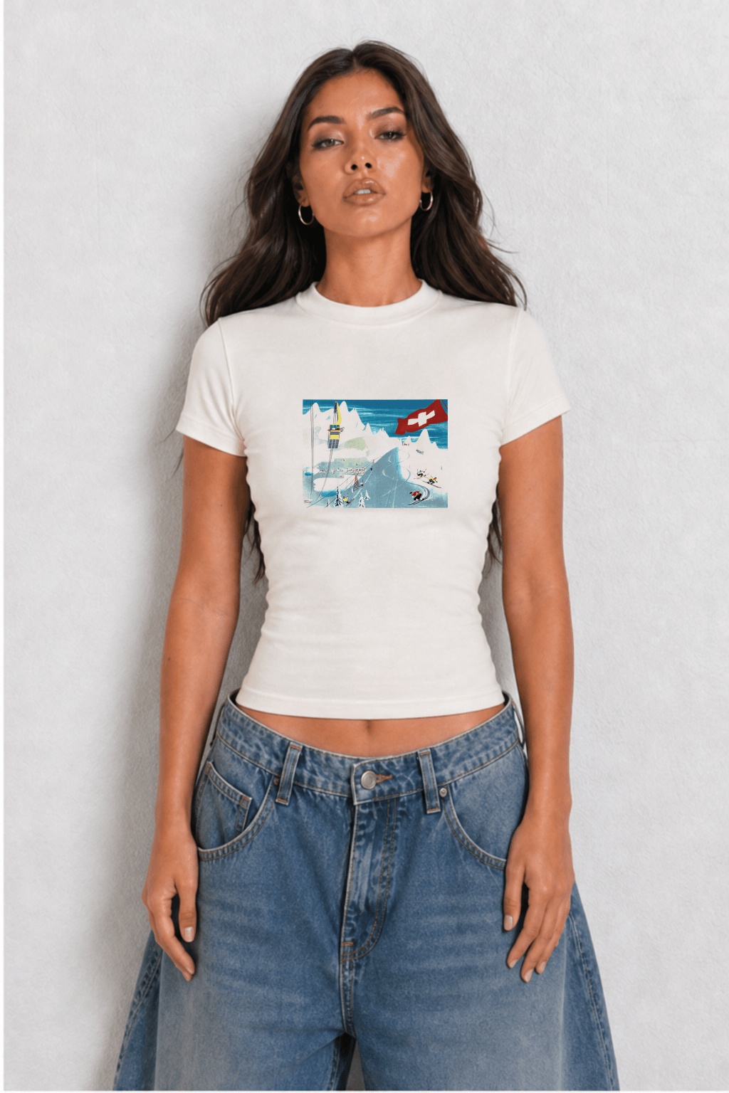 Switzerland 1945 Womens White Tee