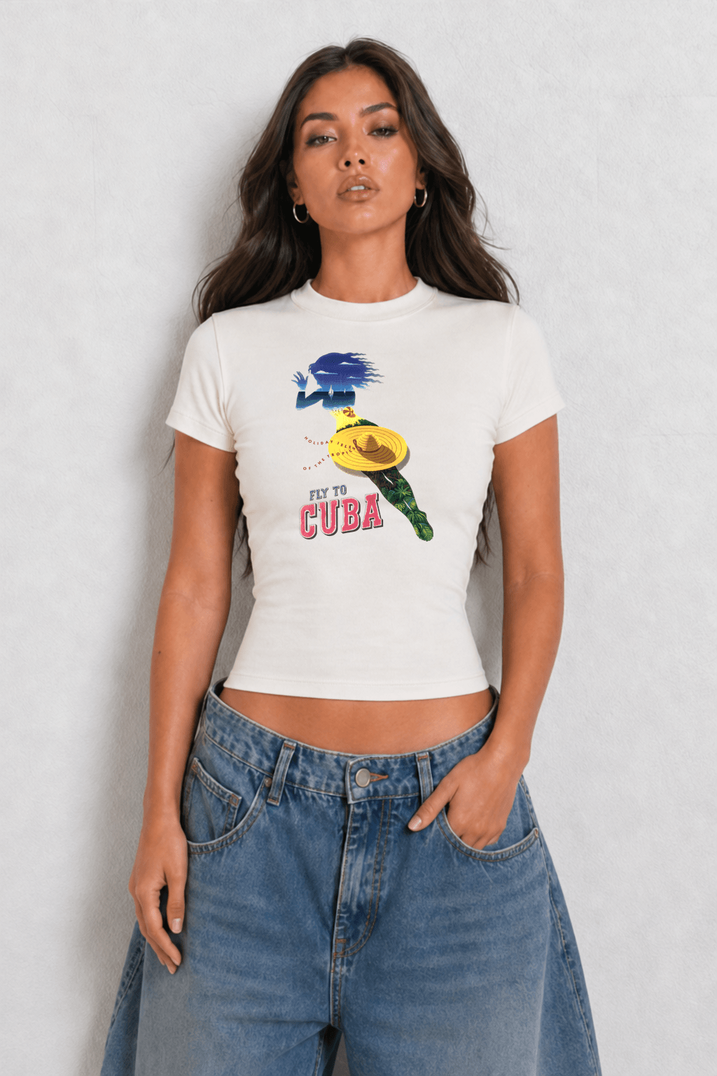 Cuba Womens White Tee