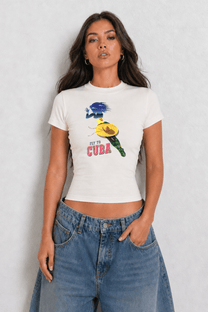 Cuba Womens White Tee