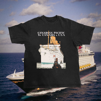 Canadian Pacific Vintage Black Tee