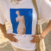 Milos 'Venus' Vintage Washed White Tee