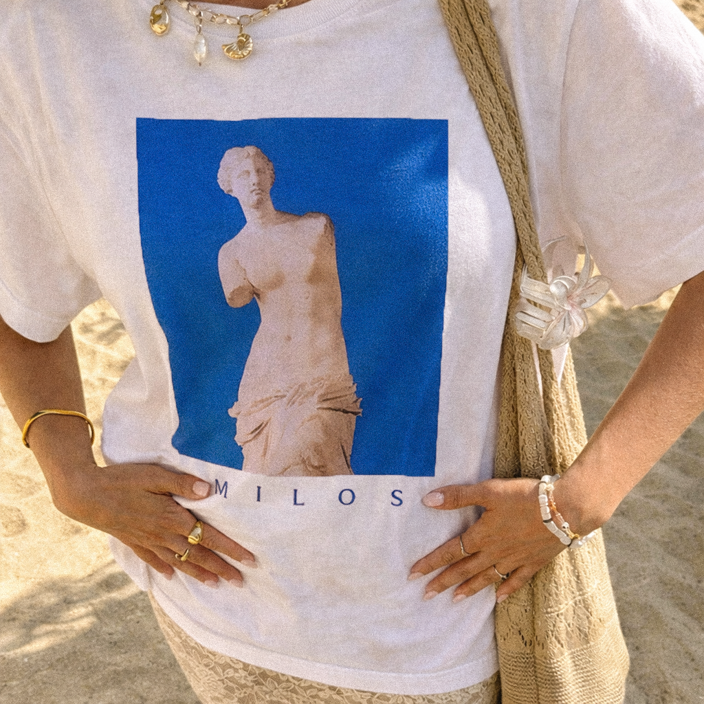 Milos 'Venus' Vintage Washed White Tee