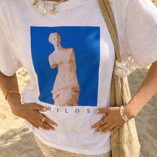 Milos 'Venus' Vintage Washed White Tee