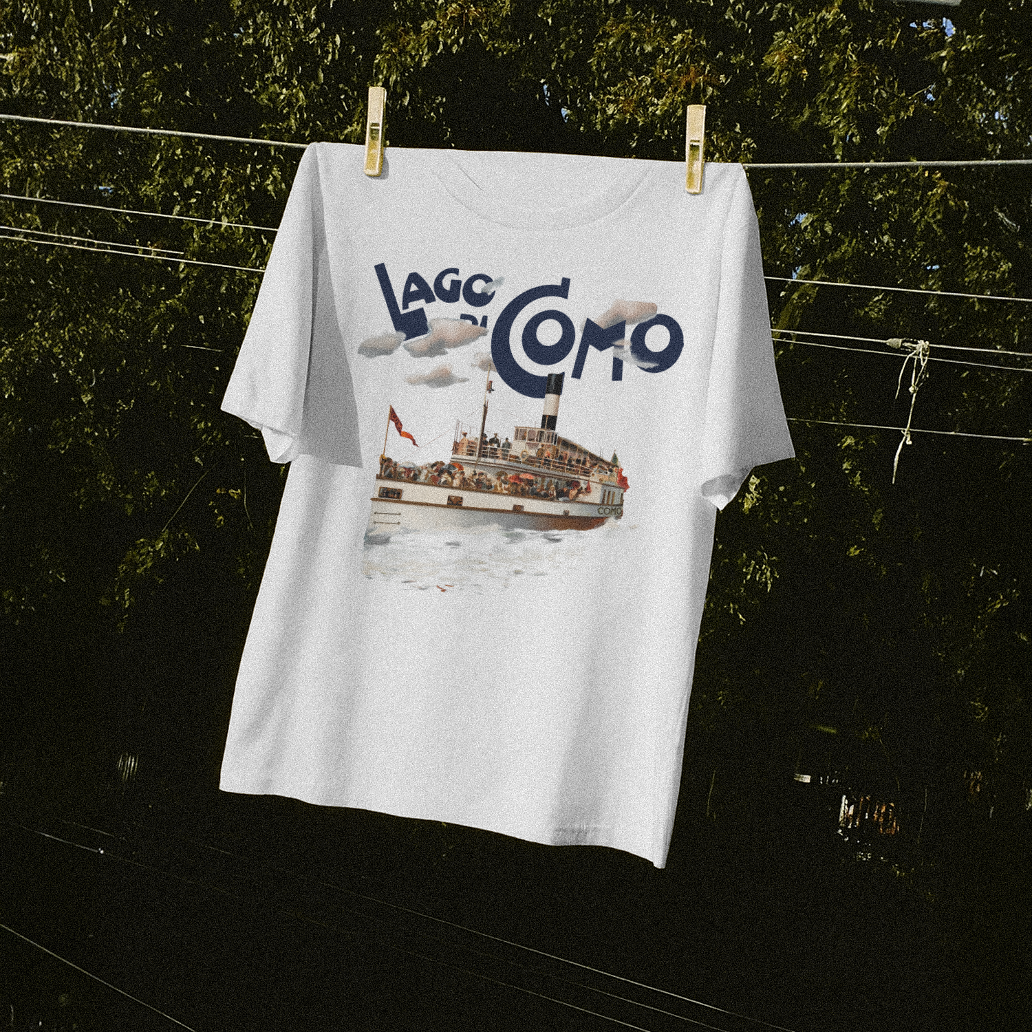 Italian 'Lake Como' Classic White Tee