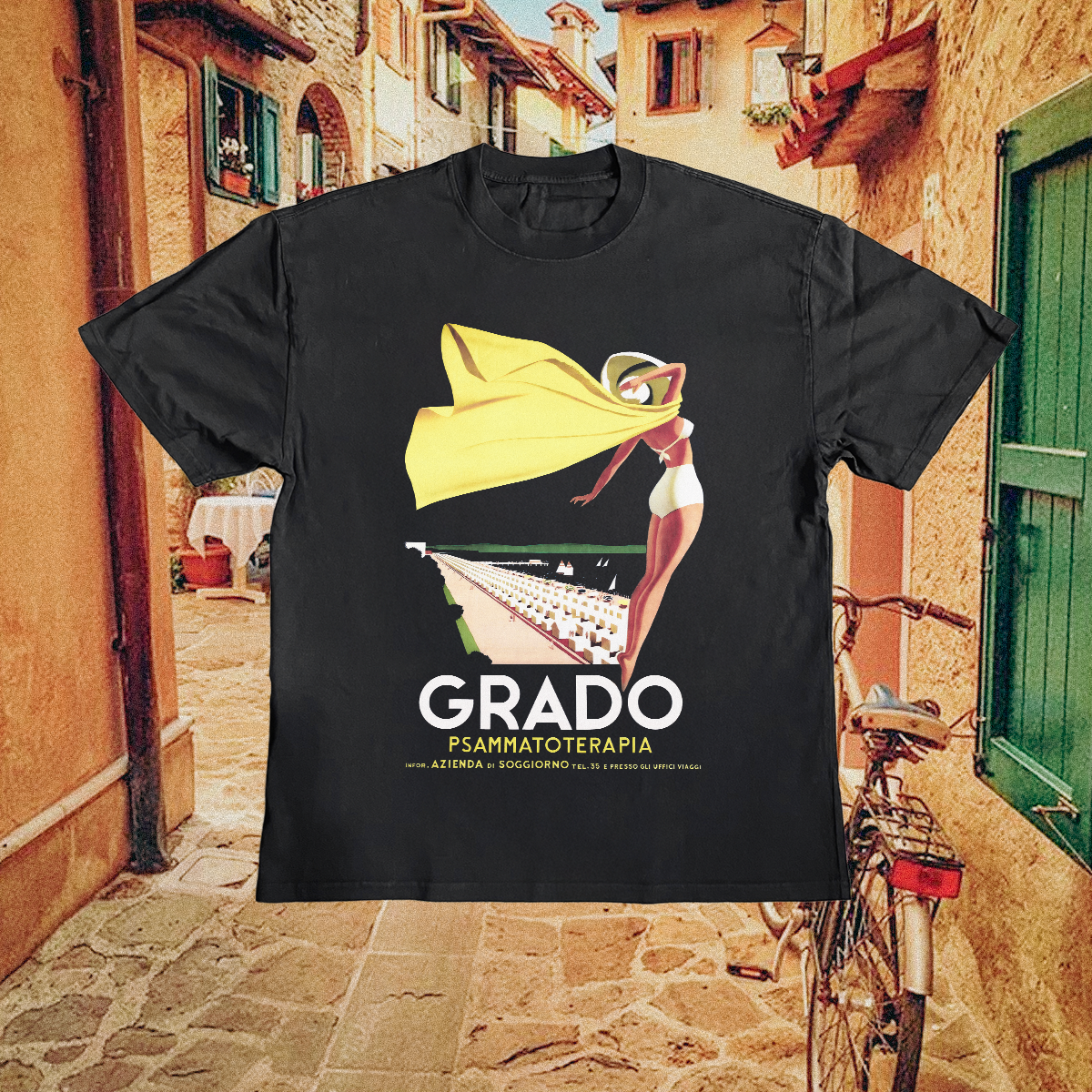 Grado Summer Vintage Black Tee