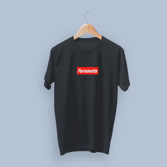Parramatta Box Logo Black Tee