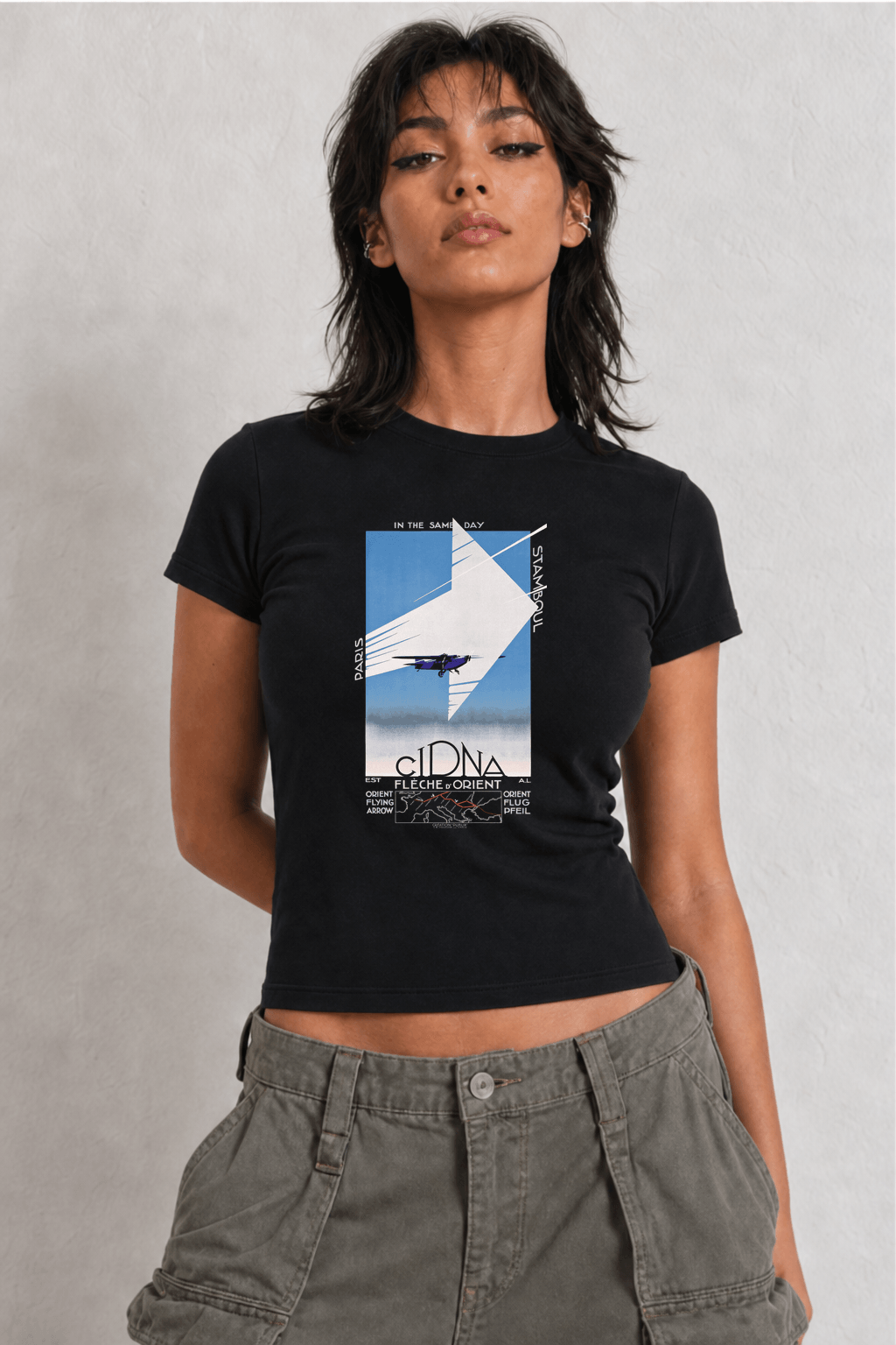 Cidna Womens Black Tee