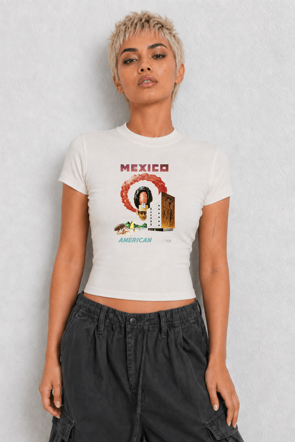 Mexico Airlines Womens White Tee