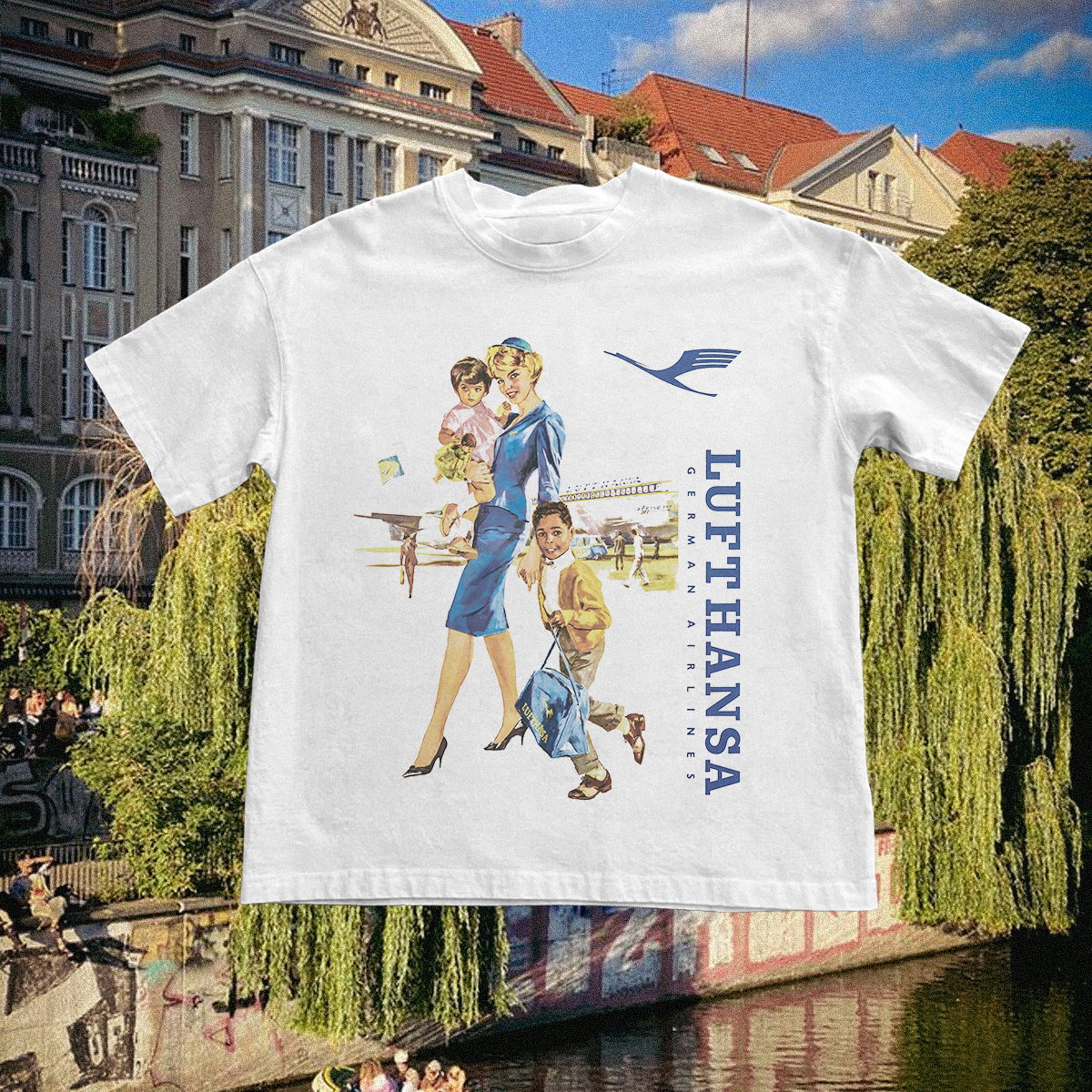 Lufthansa Vintage White Tee