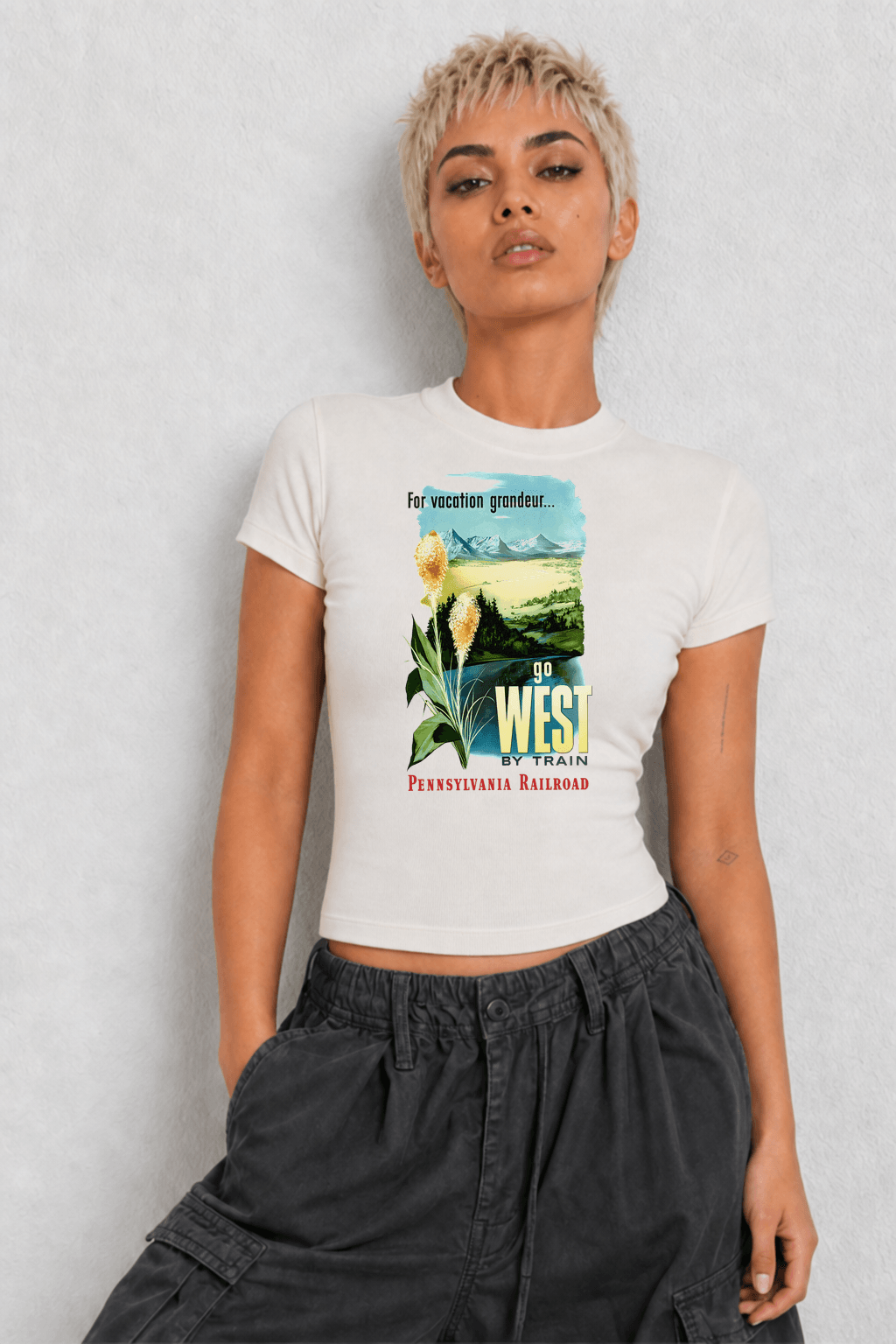 Pennsylvania Railroad Womens White Tee