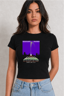 Buckingham Fountain Womens Black Tee