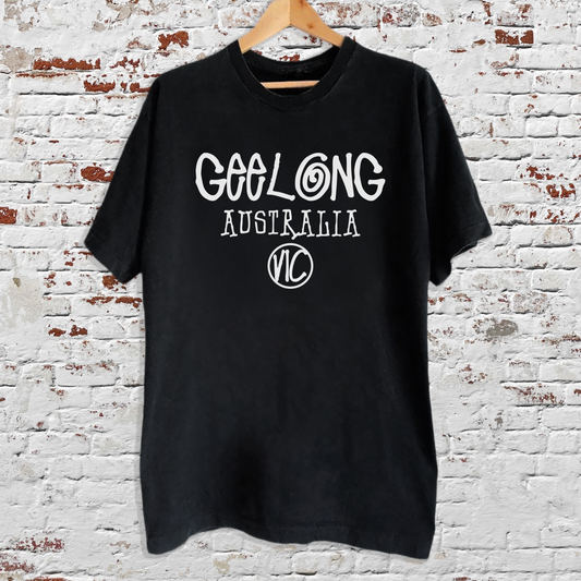 Geelong Graffiti Black Tee