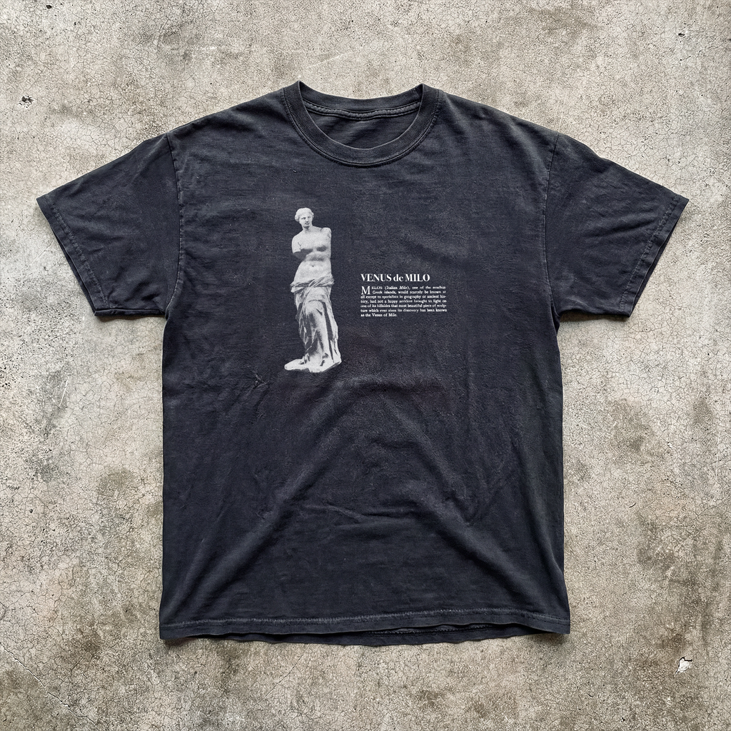 Venus de Milo' Island of Milos Vintage Washed Black Tee