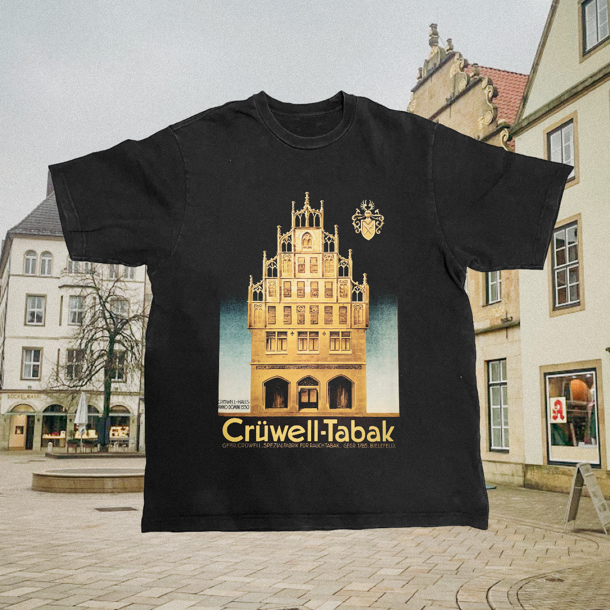 Cruwell Tobacco Vintage Black Tee