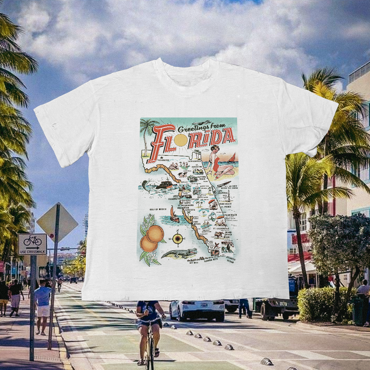 Greetings From Atlanta Vintage White Tee