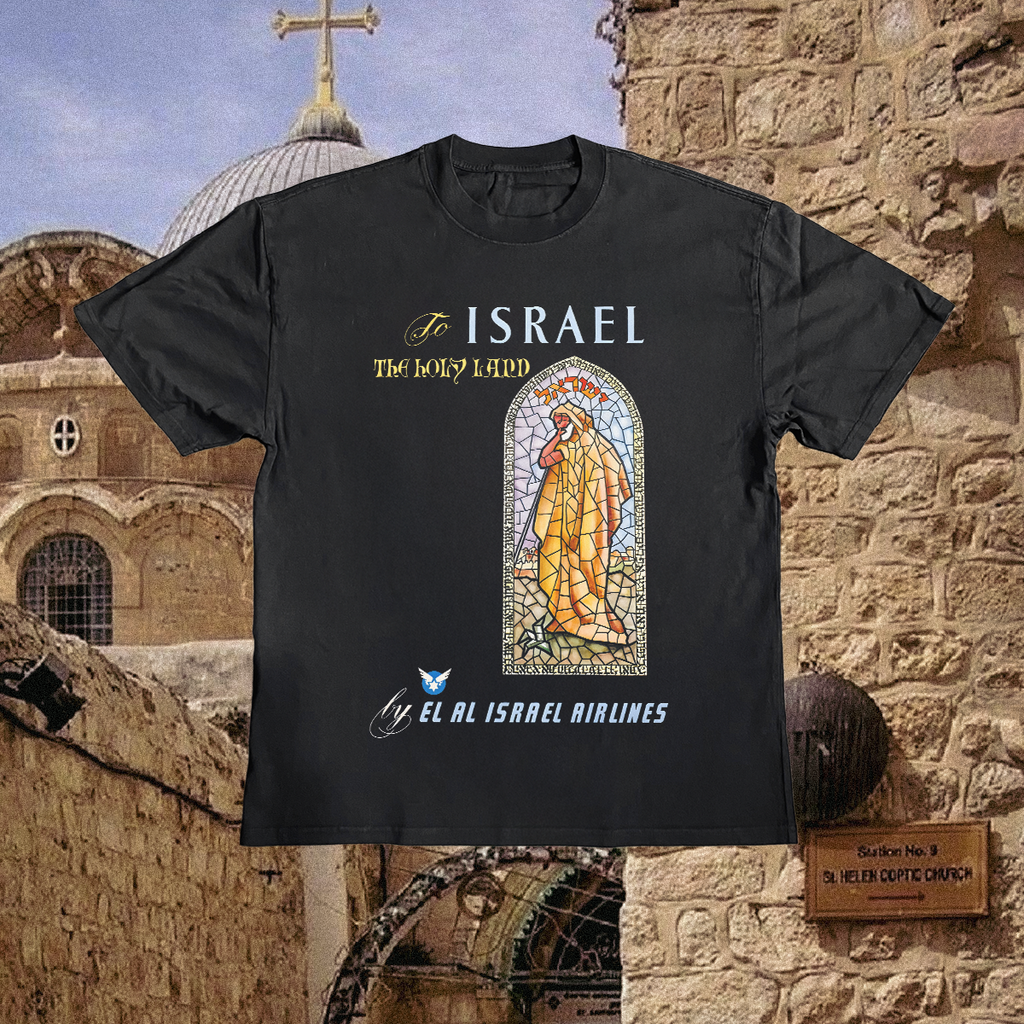 Israel Vintage Black Tee