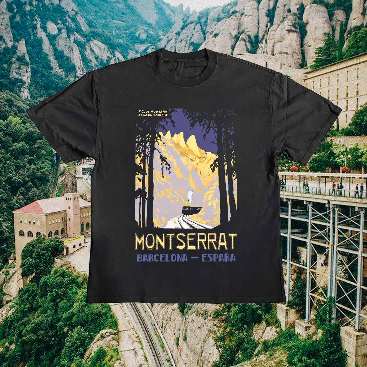 Montserrat Vintage Black Tee
