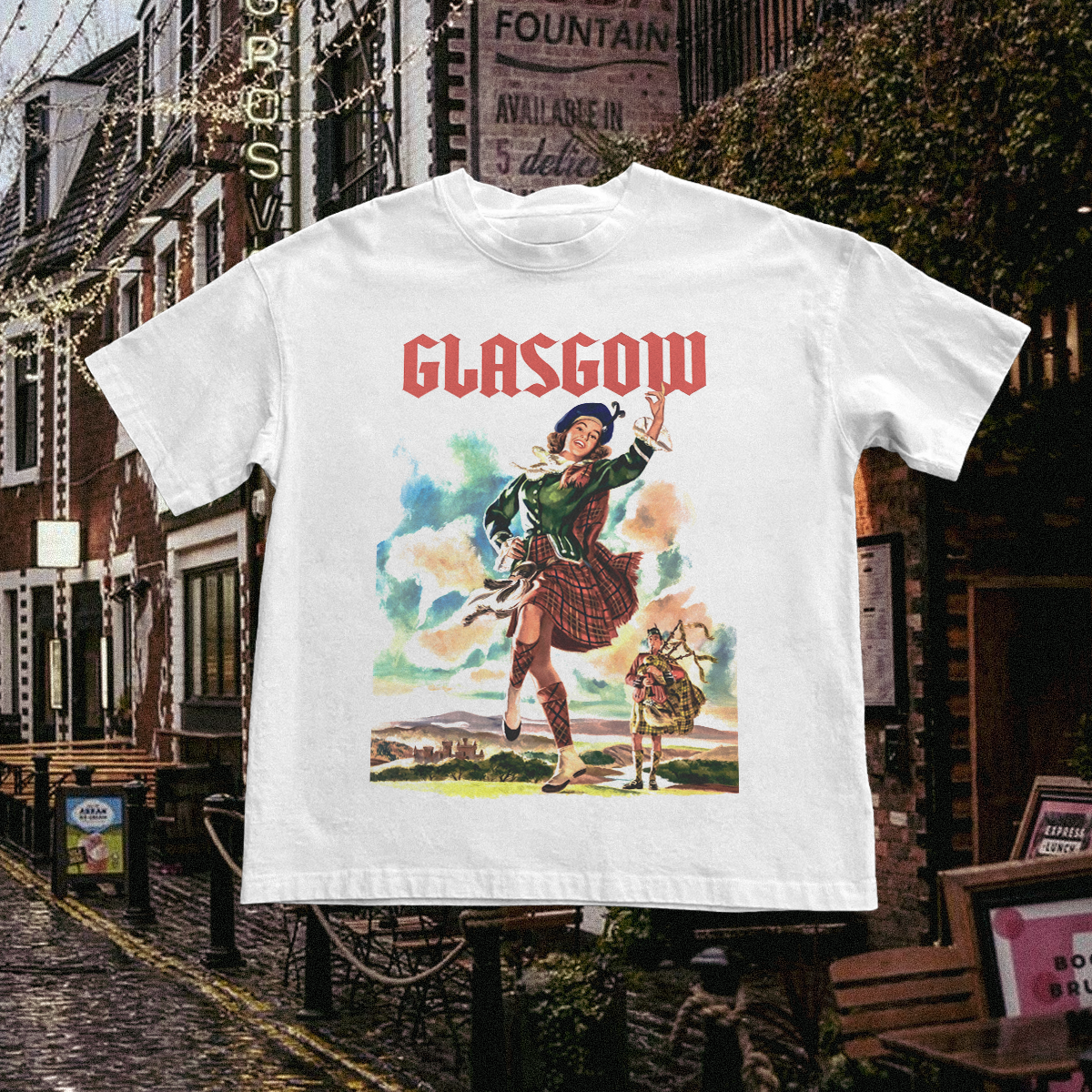Glasgow Vintage White Tee