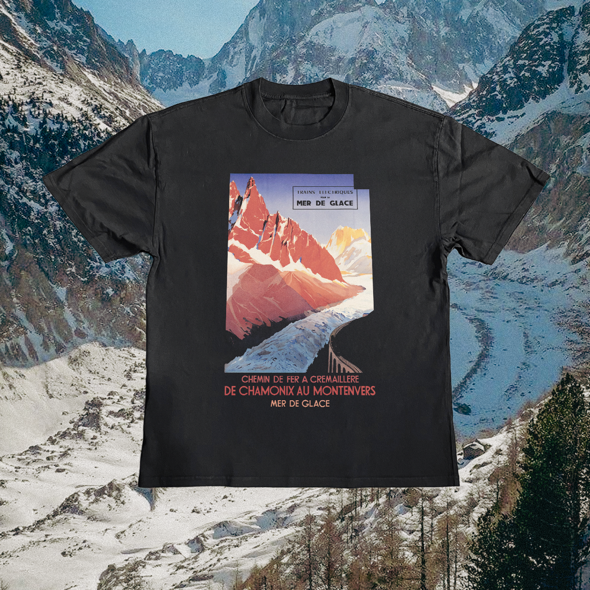 Mer Da Glace Vintage Black Tee