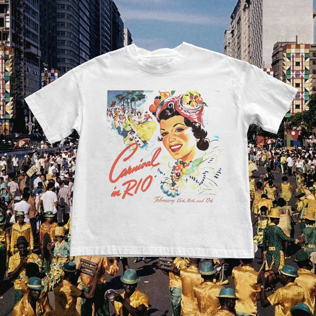Carnival Rio Vintage White Tee