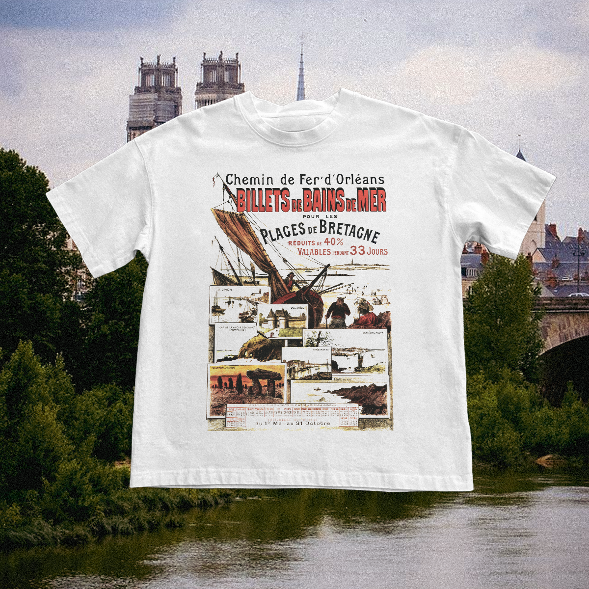 Orleans Vintage White Tee