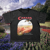 Canada Birds Vintage Black Tee