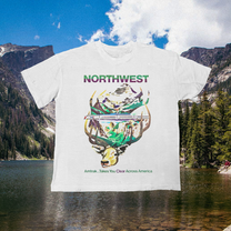 Amtrak Across America Vintage White Tee