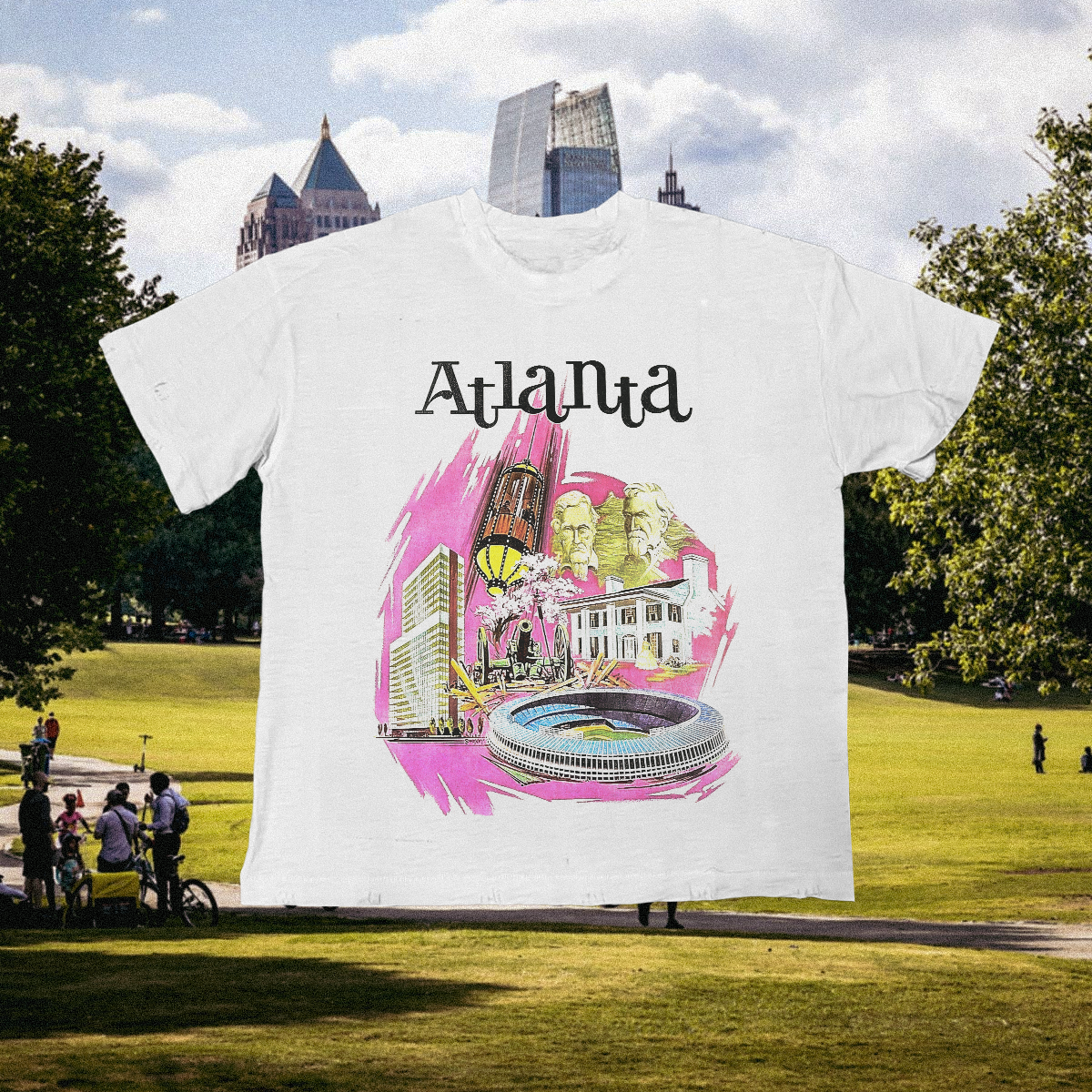 Atlanta Vintage White Tee