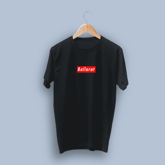 Ballarat Box Logo Black Tee