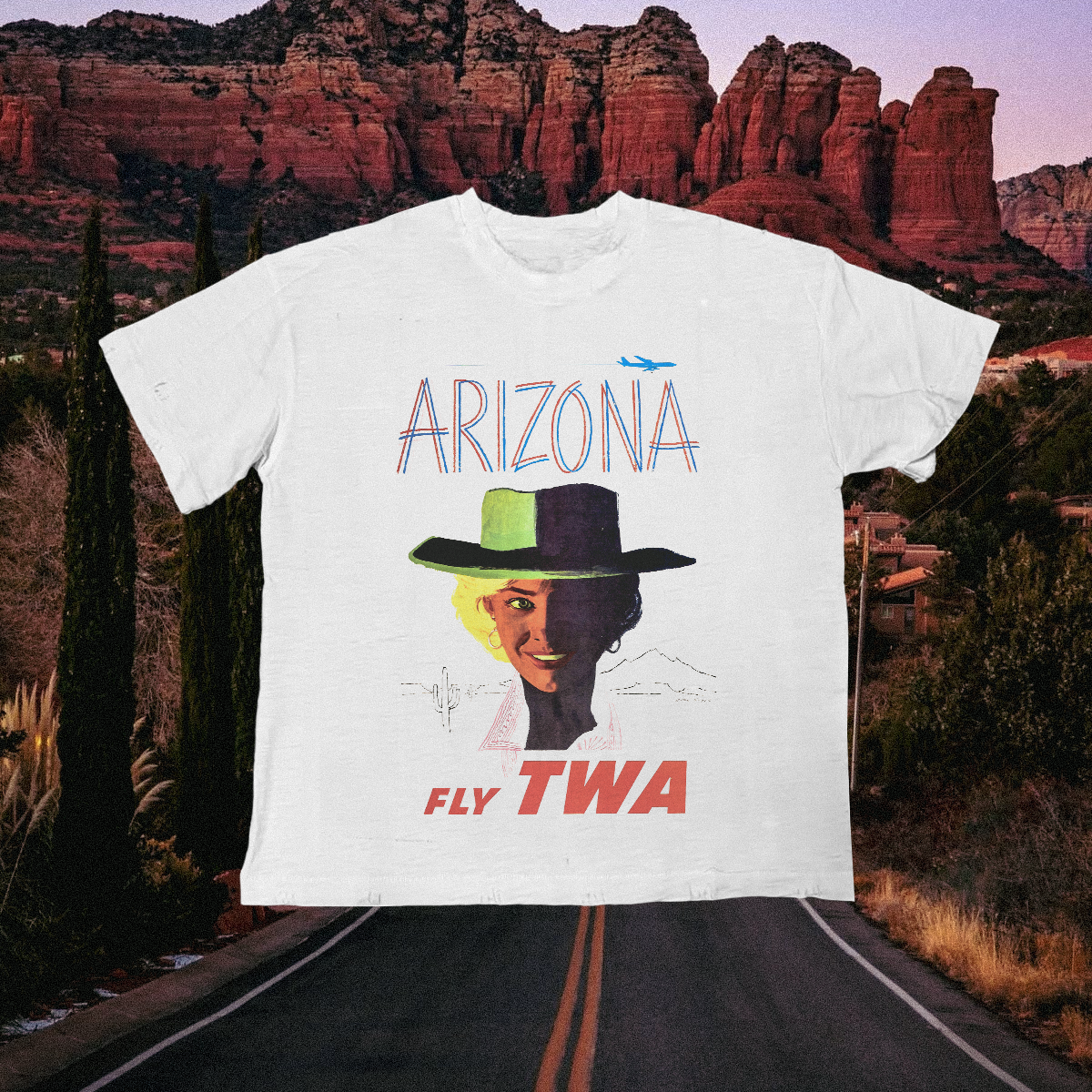 Arizona Vintage White Tee
