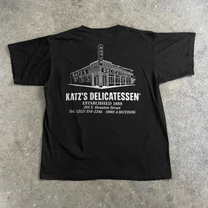 Katz's Deli 'Phone Number' Black Washed T-Shirt