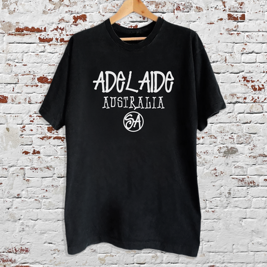 Adelaide Graffiti Black Tee