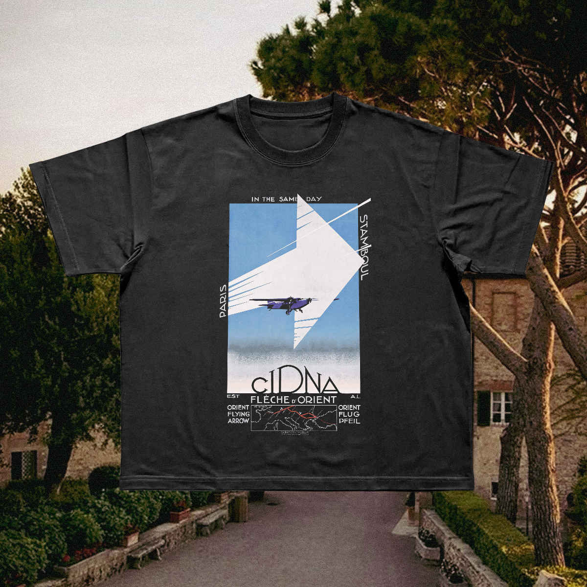 Cidna Vintage Black Tee