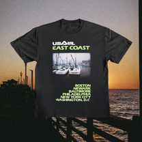 USA Air East Coast Vintage Black Tee